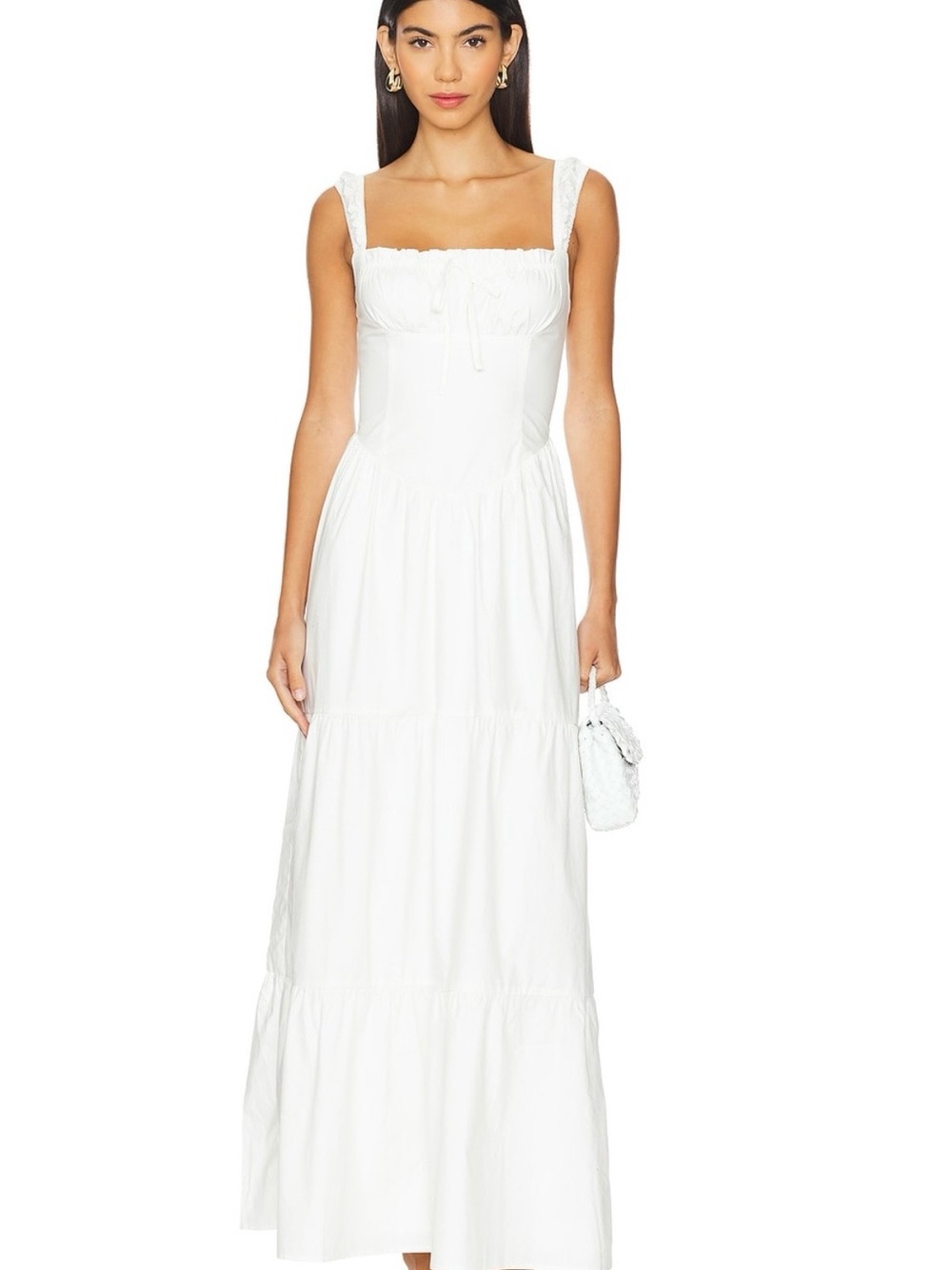 NWT More To Come Maeve Maxi Dress in White Size S